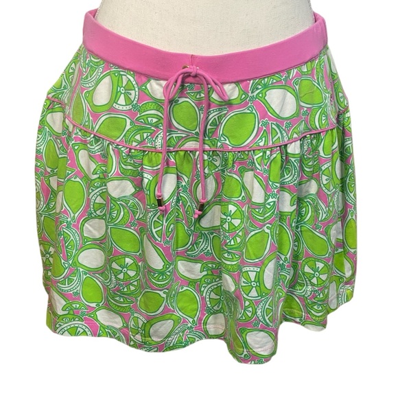 Lilly Pulitzer Dresses & Skirts - Vtg Lilly Pulitzer Women's Green Pink Lime Citrus Print Skirt White Label Small